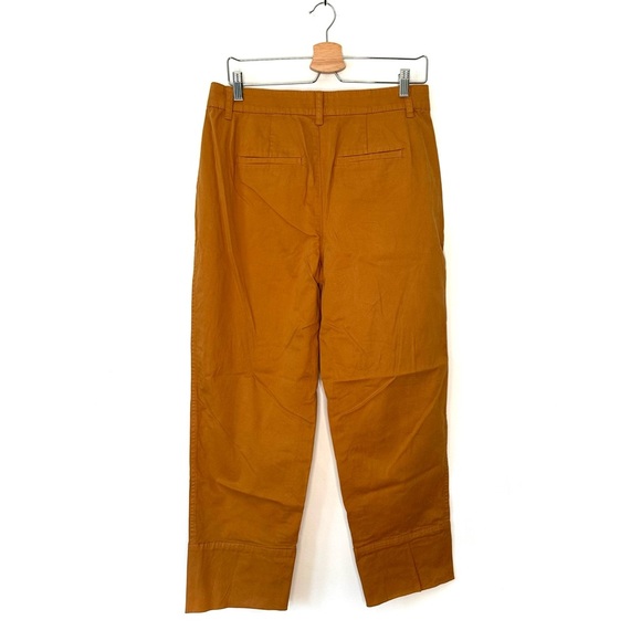 J. Crew | Pleated Cropped Straight Chino Pant in
Burnt Caramel Size 8 - Picture 5 of 9